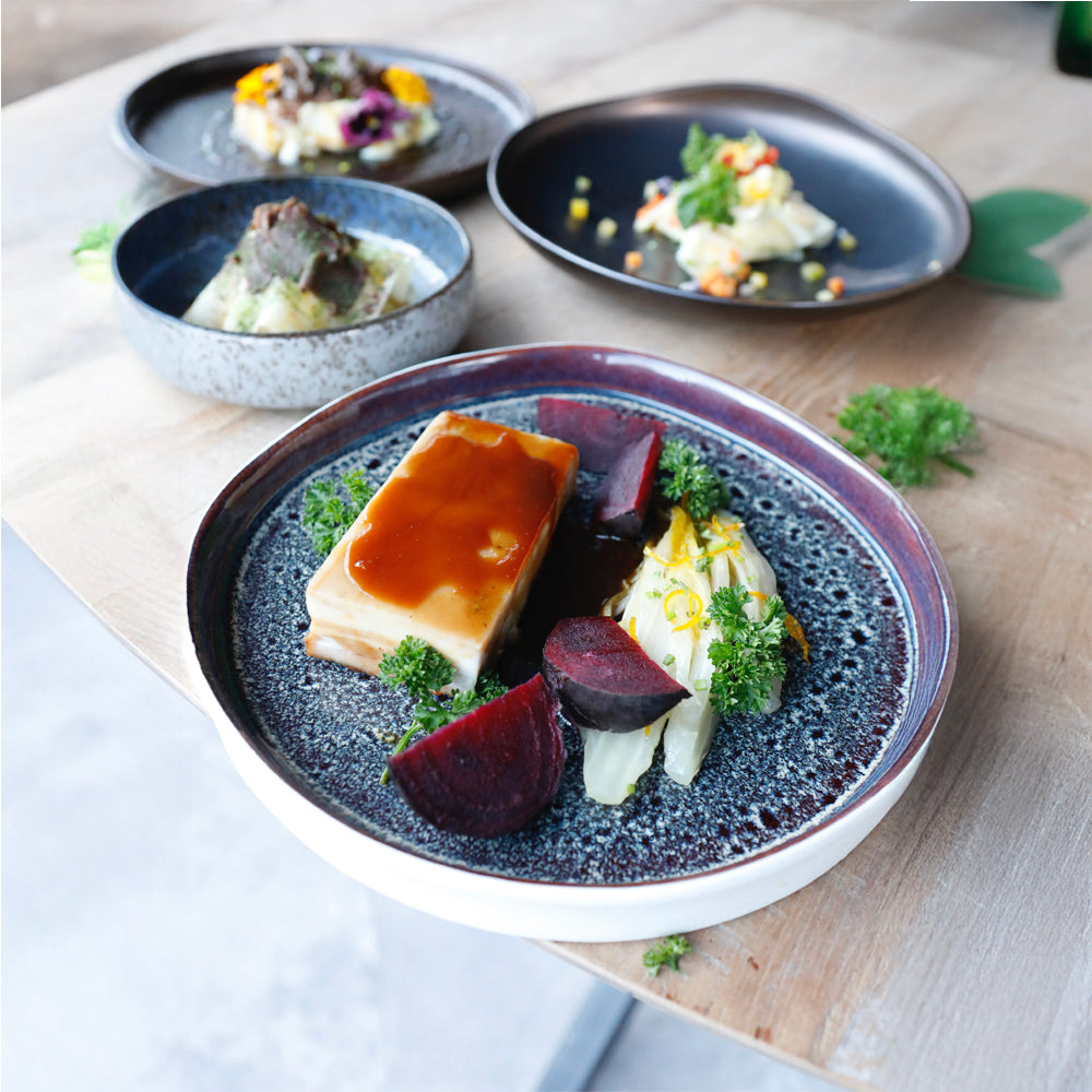 Low temperature segovia piglet, citrus endive, demiglace