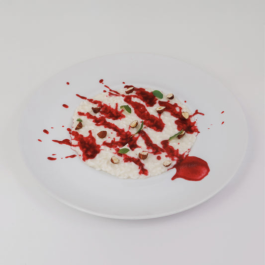 Roquefort Risotto, red turnip, toasted hazelnuts and marjoram