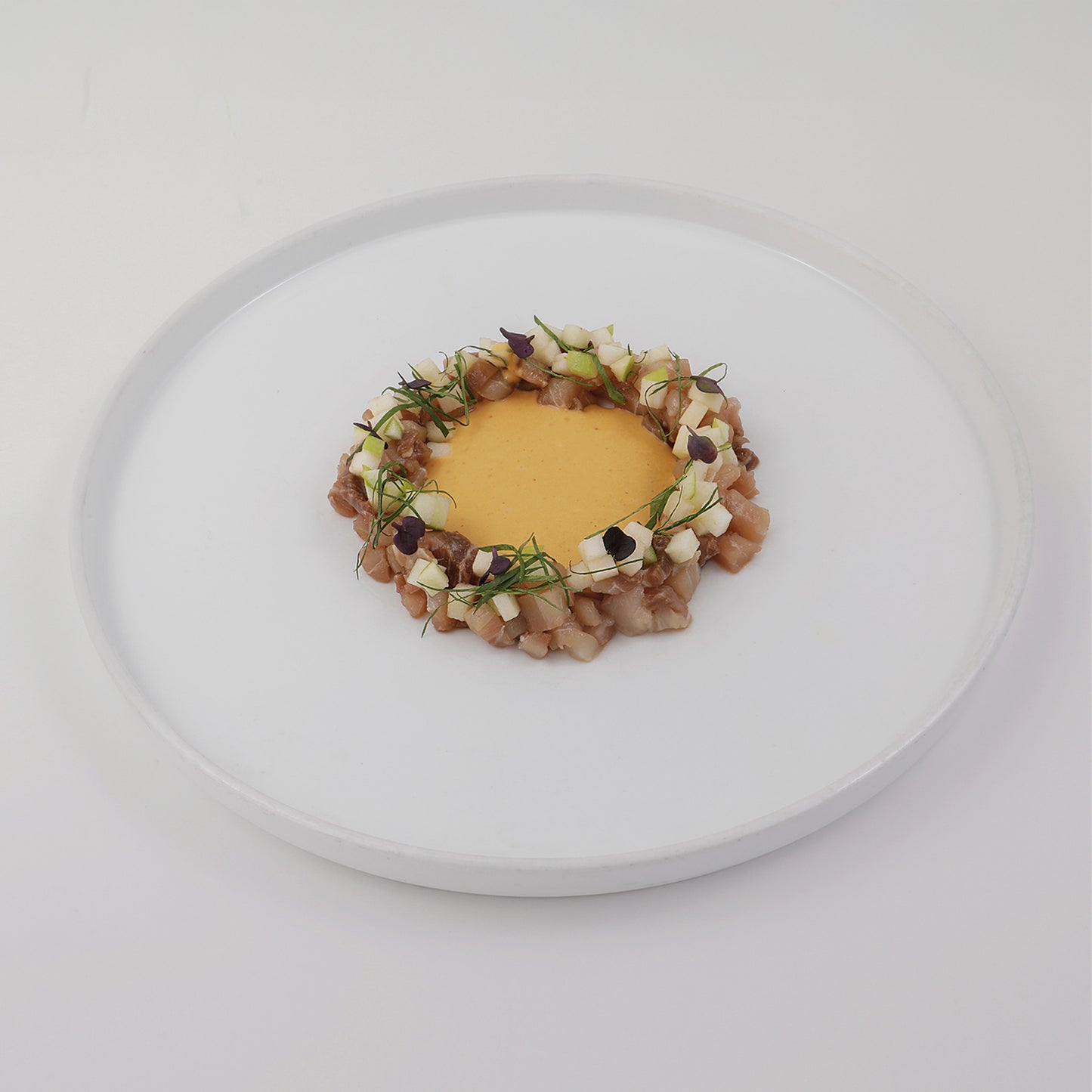 Seabas Tartar, Tom Kha Gai Souce ,Green Apple and Celery