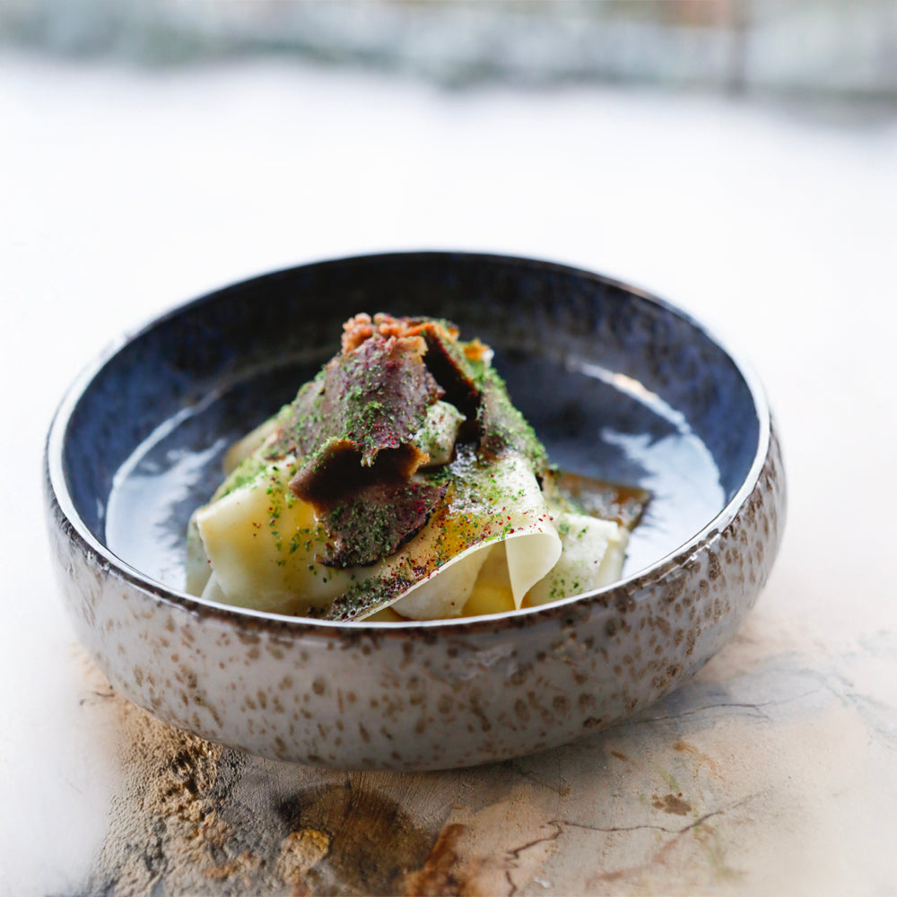 “Lasasagnetta” the baby lasagna, slow-cooker beef, béchamel, fresh truffle, crispy parmesan